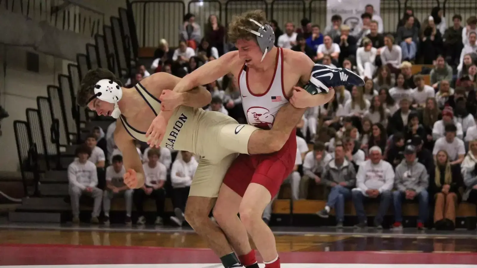Wyatt Henson takes down Clarion wrestler
